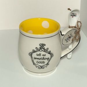 Katie & Mandy Tell Me Something Good mug/stirrer